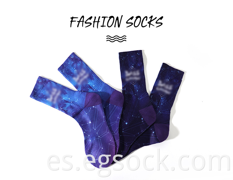 Printed Cushion Galaxy Socks